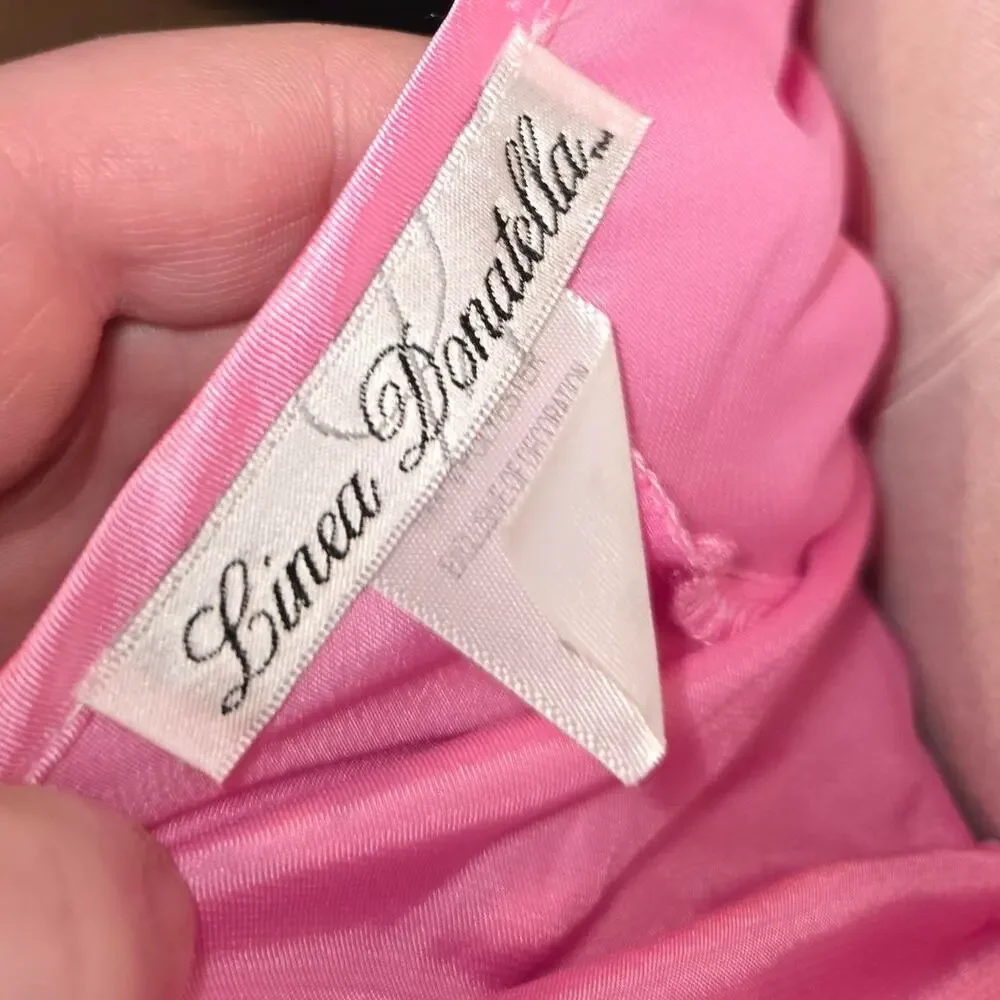 Y2k pink satin nightgown